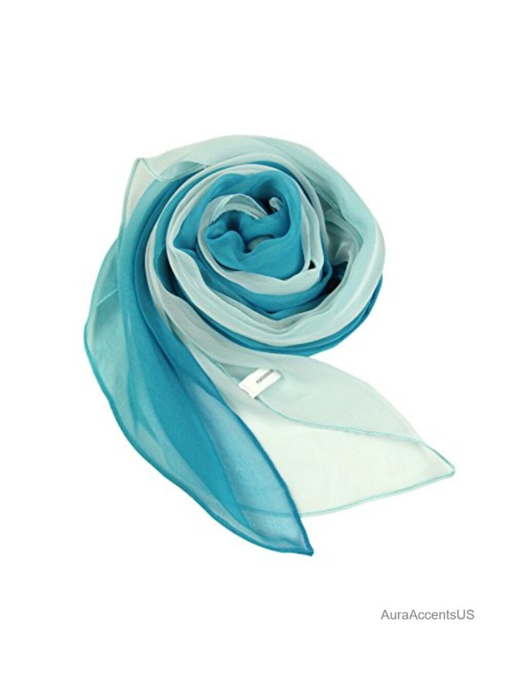 Long Chiffon Sheer Fashion Scarf Lightweight Gradient Shaded - Picture 2 of 3